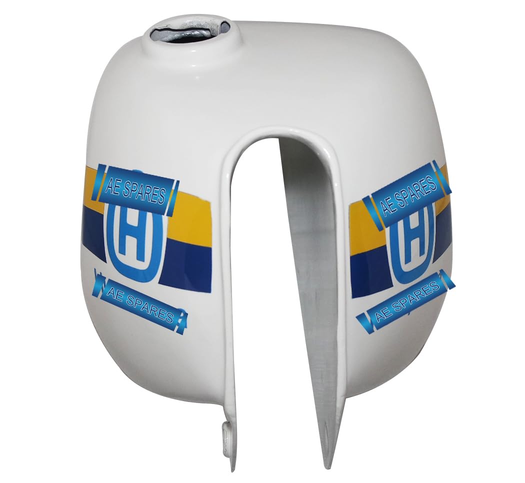 Réservoir D'essence En Aluminium Peint Bleu Pour Husqvarna CR/WR/XC 250/430 - Année 1981 - Neuf Avec Bouchon