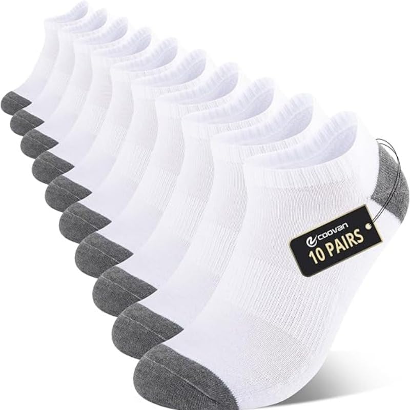 Short Socks for Men, Breathable and Comfortable, Suitable for Sports and Fitness (10 Pairs)4
