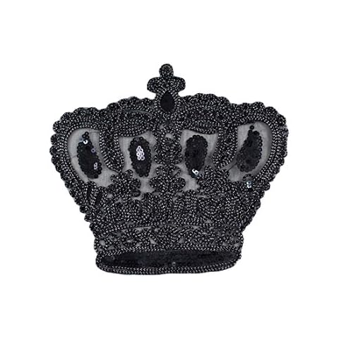 Lentejuelas Cuerda Corona Negra Grandes Apliques de Lorigun Cover