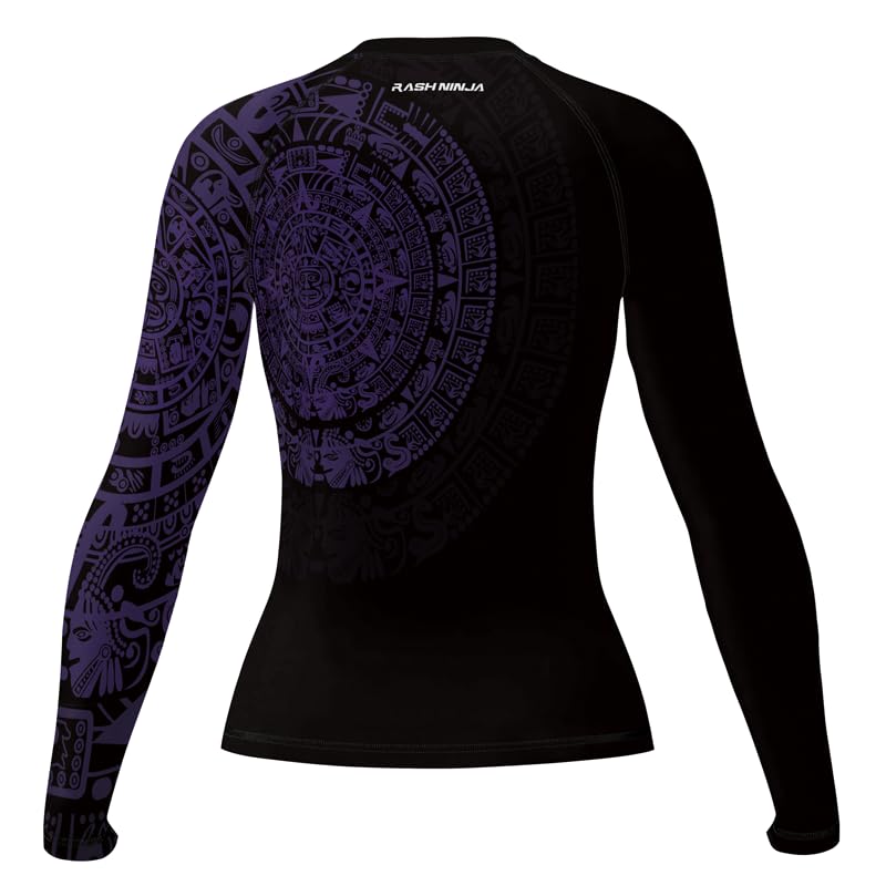 Aztec Women's Long Sleeve Rash Guard BJJ MMA Grappling Compression Shirt Jiu Jitsu Rashguard for Women3