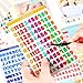 GINCEVHY 2400 Pieces Small Colorful Vinyl Letter Stickers, 24 Sheets Self Adhesive Mini Alphabet Stickers, 0.5 inch Numbers Letters Labels DIY Crafts Art Making, Used for Cards, Notebook Decor