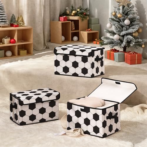 Image of Stackable Clothes Storage Bins with Lids 3 Pack | Closet Organizers Fabric Cat Printing Box for Home and Office,Blanket Clothes Organizers,Under Bed Storage Containers