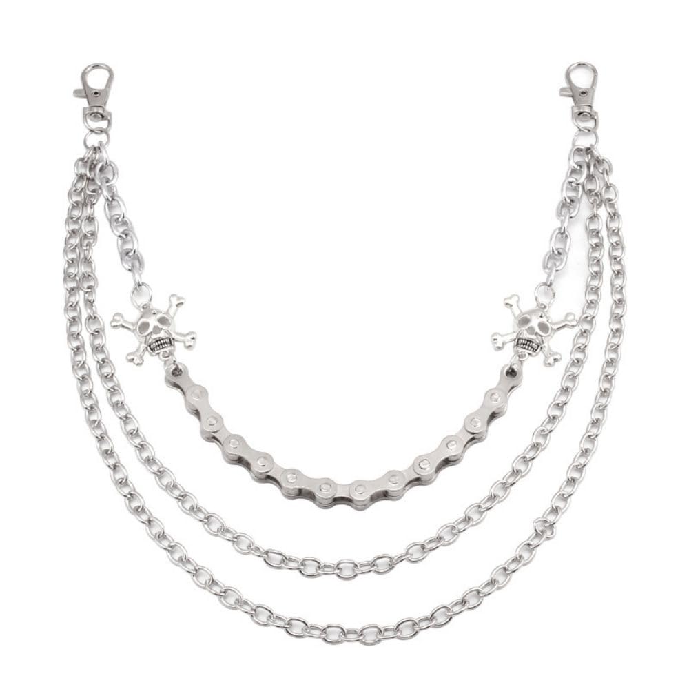 Pants Keyhain for Men Women Skull Biker Jean Keychain Goth Accessories Biker Punk Trouser Decor Clothing Accessories