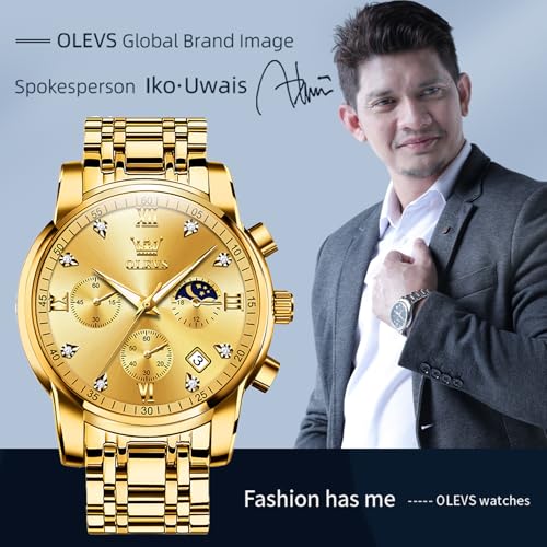Image of OLEVS Men's Analog Watch Multi Color Business Stainless Steel Waterproof Luminous Quartz Watch Luxury Leisure Date Simulation Original Bowl Watch (In-2858- Multicolor White ?)
