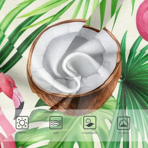 Girls Underwear Toddler 2t Cotton Panties for Girl Fun Print Briefs Underpants Tropical Pink Flamingos Palm Tree3