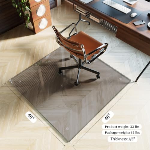 Image of Koonmi 46 inch x 46 inch Office Chair Mat for Hardwood Floors & Carpets