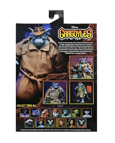 Image of NECA - Gargoyles Ultimate Detective Broadway Silver Falcon (with Closed Wings) Action Figure