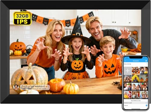 SSAWIFIFRAME Digital Photo Frame 10.1 inch WiFi Digital Picture Frame IPS Touch Screen 32GB Storage...