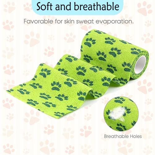 Zelfklevende zwachtel 8 rollen, zelfklevende zwachtel voor huisdieren, elastische samenhangende zwachtel, fixatiezwachtel voor hond, paard, huisdier, pols, knokkel, vinger - Afbeelding 4