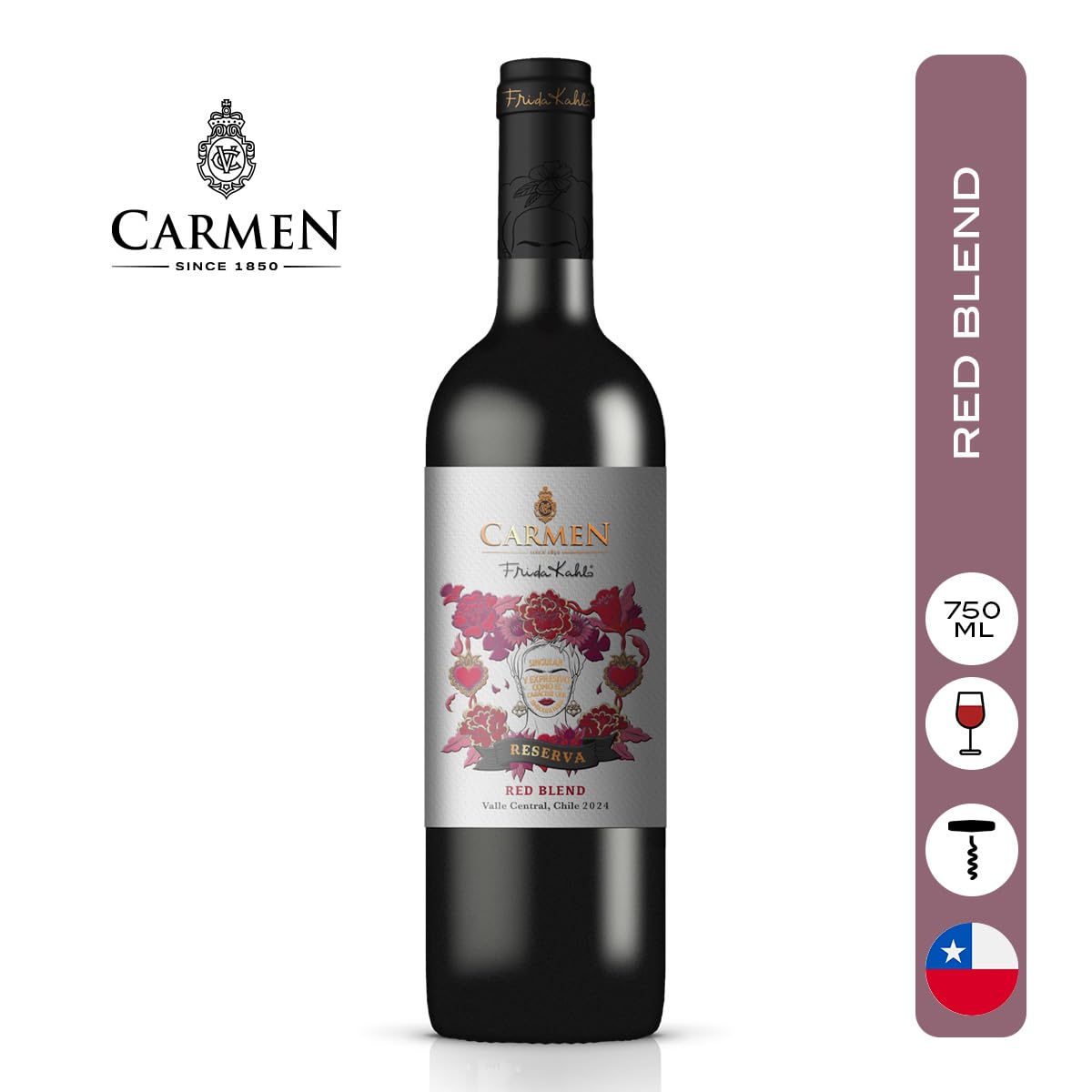 Vinho Tinto Chileno Carmen Frida Kahlo Red Blend 750 Ml | Amazon