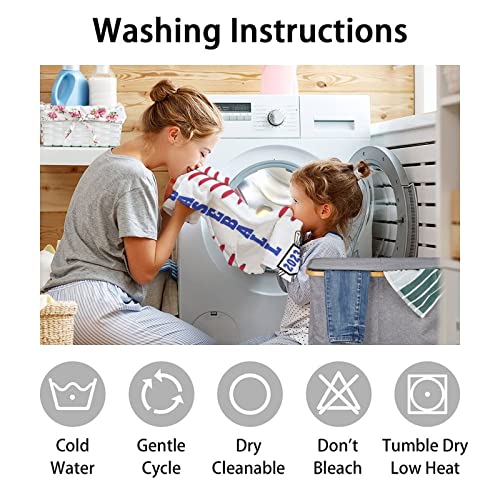 Baseball Throw Blanket for Men Women - 60x80 Inches Twin Size - Soft Fluffy Cozy Blankets Gift - White Sports Blanket Throws for Bed, Sofa, Winter