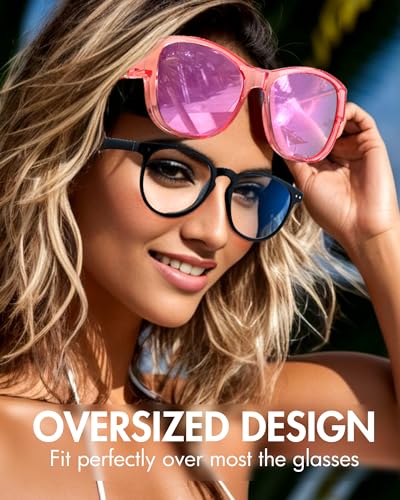 Image of Xfeel Polarized Over Glasses Sunglasses for Women Fitover Sun Glasses | Sunglasses that Fit Over Glasses, UV400 Protection, Outdoor Driving Shades, Over Reading /Prescription Glasses Sunglasses