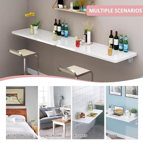 Établi pliable à fixation murale pour optimiser les petits espaces 80x50 cm - 6