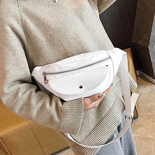 Goddessvan Waist Bag for Womens Fanny Packs Fashion Flap Crossbody Bags Quilted Belt Bag Ladies Waist Purse White - Thumbnail 5