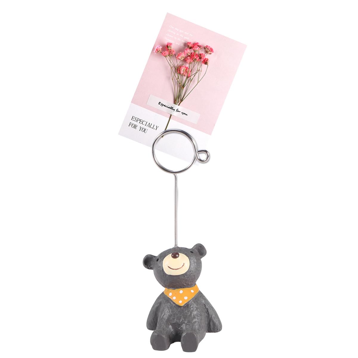 SHINEOFI Resin Animal Photo Clip Desk Ornament 6Pcs Cartoon Note Holders for Wedding Party Home Office Table Display and Business Card Organizer - Image 3