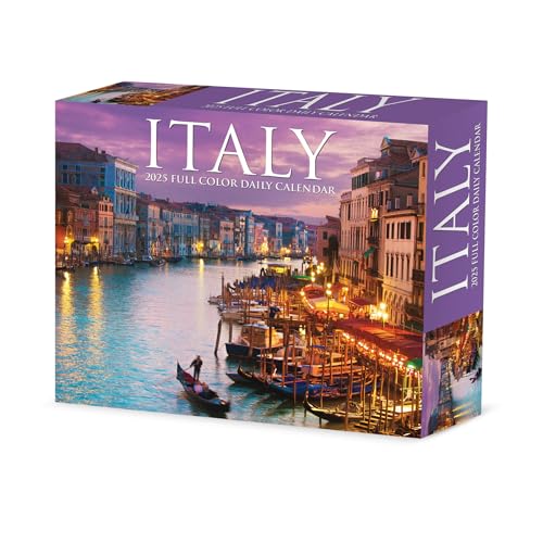 Willow Creek Press Italy Daily 2025 - Calendario de caja/escritorio (5.86 x 4.72 pulgadas)