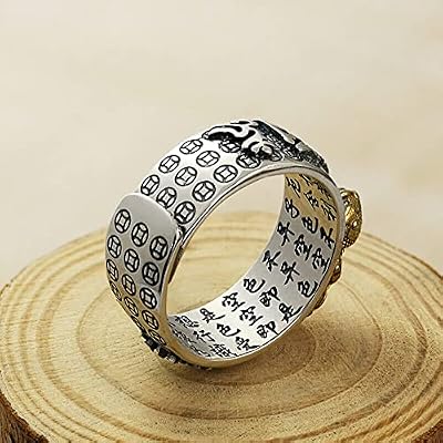 Feng Shui Pixiu Ring Original, Anillo Pixiu Feng Shui De La Buena Suerte, Adjustable Handmade Buddhist Jewelry for Luck, Wealth, and Health Gift