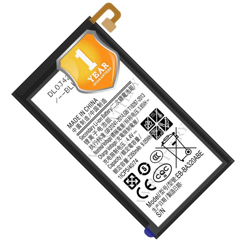Image of Original EB-BA320ABE Battery Compatible for Samsung Galaxy A3 (2017) (SM-A320F) - (2350mAh) - 1 Year Warranty K7