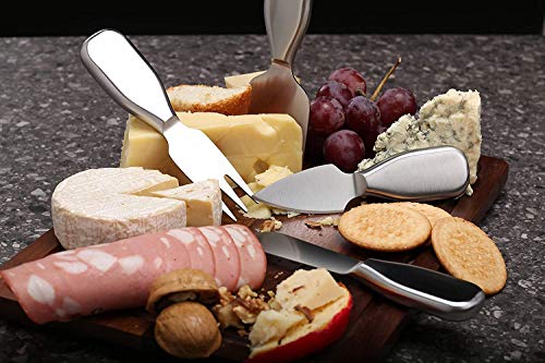 Clarmonde Premium Stainless Steel Cheese Tool Set - 6 Piece Cheese Knife Set - Cut, Spread All Your Favorite Cheeses