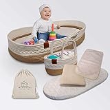 Baby Changing Basket for Baby Dresser - Diaper Caddy Organizer with Thick Foam Pad, Waterproof Cover & Soft Blanket |Moses Baby Bassinet, Moses Basket with Storage Bag