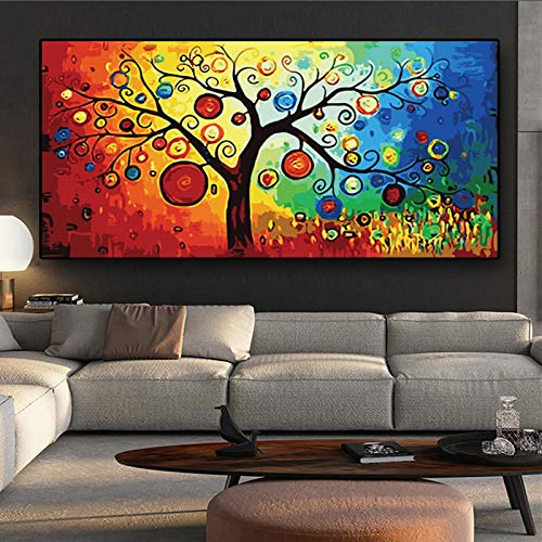 Arbre de vie impression sur toile d'art moderne au rendu professionnel 70x140 cm