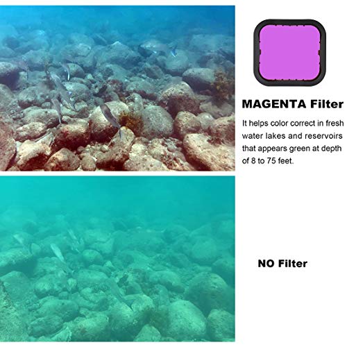 image for GEPULY 3-Pack Dive Filter (Red, Light Red, Magenta) for GoPro Hero 5 6