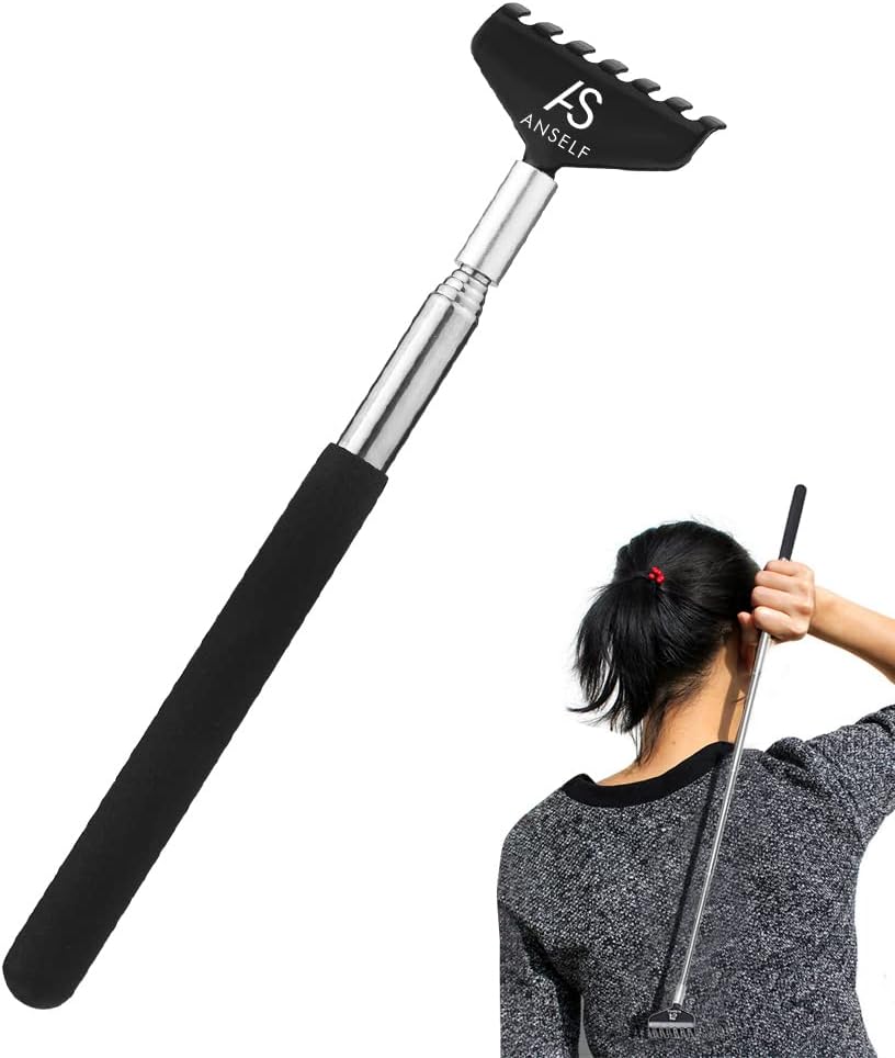 Stainless Steel Back Scratcher Massager Metal Compact Extendable 5