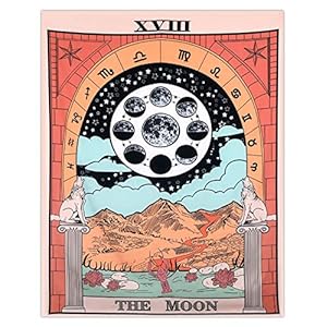 Mazheny Tarot wandtapijt de maan de ster en de zon tapijt middeleeuwse Europa waarzeggerij Tapestry muur opknoping…