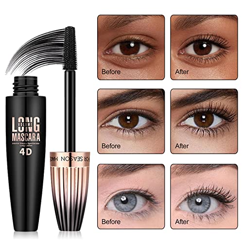 YEUGSCKA 4D Silk Fiber Lash Mascara - Waterproof Black (2-Pack) — view 4