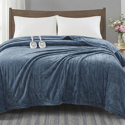 Degrees of Comfort Heated Blanket King Size – Dual Control, Soft Microplush Electric Blankets –...