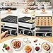 Baotree 25PCS Commercial Mini Dutch Pancake Maker, 110V 950W Mini Dutch Pancake Maker, 1.77 Inches Pancake Maker with 2 Thermostats & 2 Timers Separate Control, for Home and Restaurants