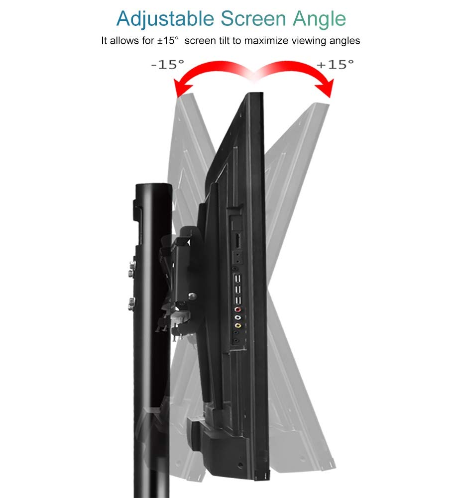Meuble TV Pivotant Réglable avec Support De Montage, Base TV Petit Espace pour Téléviseurs À Écran Plat 32 35 40 42 43 45 50 Pouces, Max Vesa 600X400Mm Beautiful Scenery