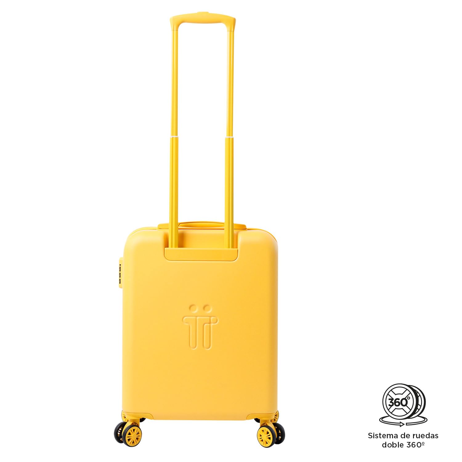 TOTTO - Maleta Trolley Cabina, Modelo Bazy+, 39,5 x 54,5 x 22,5cm, Capacidad 39L, Expandible, Resistencia a Impactos, Ruedas 360º, Manija Telescópica, Correas Internas, Candado TSA, Color Super Lemon