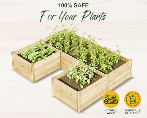 AMERLIFE-U-Shaped-Raised-Garden-Bed-75Wx6Dx16H-Free-Combination-Outdoor-Wooden-Raised-Garden-Bed-Planter-with-196-Depth-Planter-Box AMERLIFE U Shaped Raised Garden Bed 75Wx6Dx16H Free Combination Outdoor Wooden Raised Garden Bed Planter with 196 Depth Planter Box