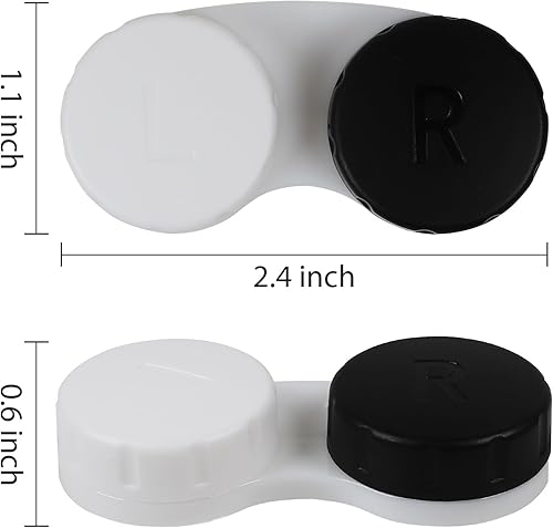 Miniatura 2 de Paquete de 16 cajas para lentes de contacto, mini estuche para lentes de contacto, soporte negro a granel