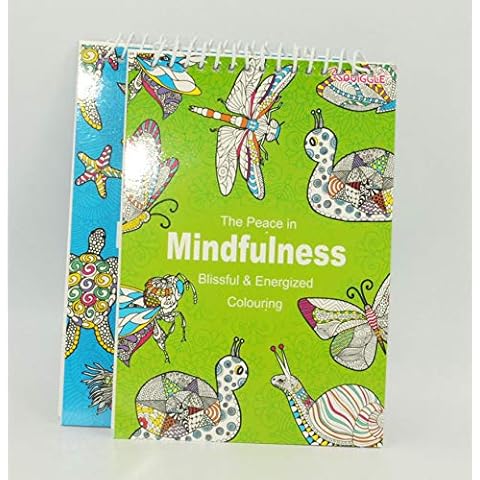 1X Adult Colouring Spiral Therapy Anti-Stress Adult Colouring Book Relax Mind (Pattern) Cover