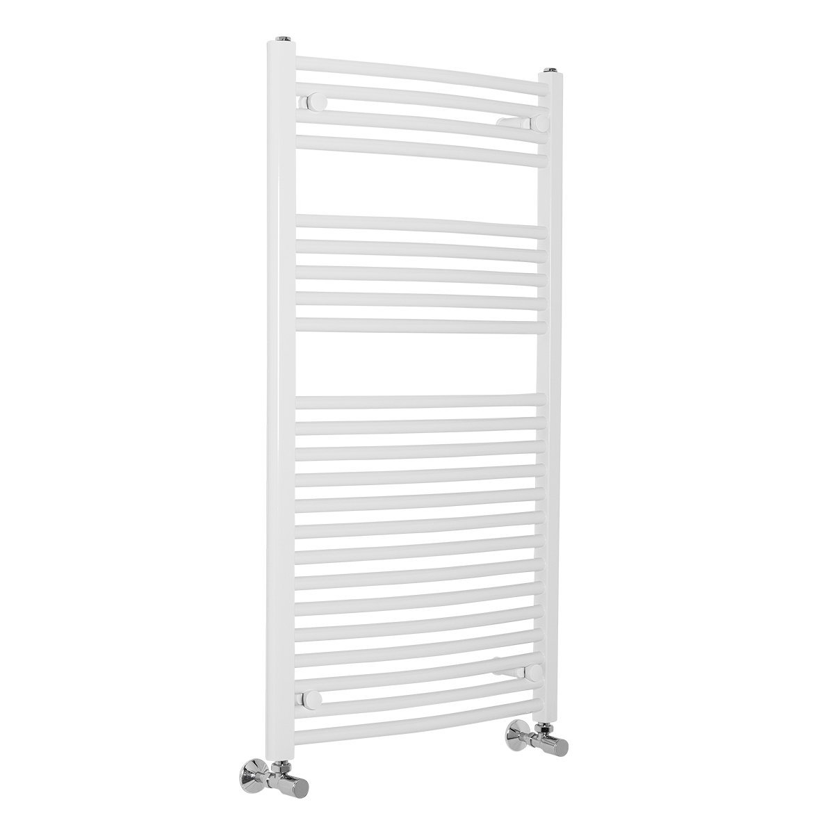 Warmehaus White Contemporary Curved Heated Bathroom Towel Rail Radiator Rad 1100 X 600