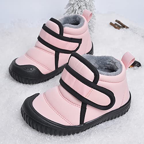Toddler Snow Boots Boys Girls Cozy Fleece Winter Ankle Boots Non-Slip Faux Fur Booties Little Kids Warm Walking Shoes3