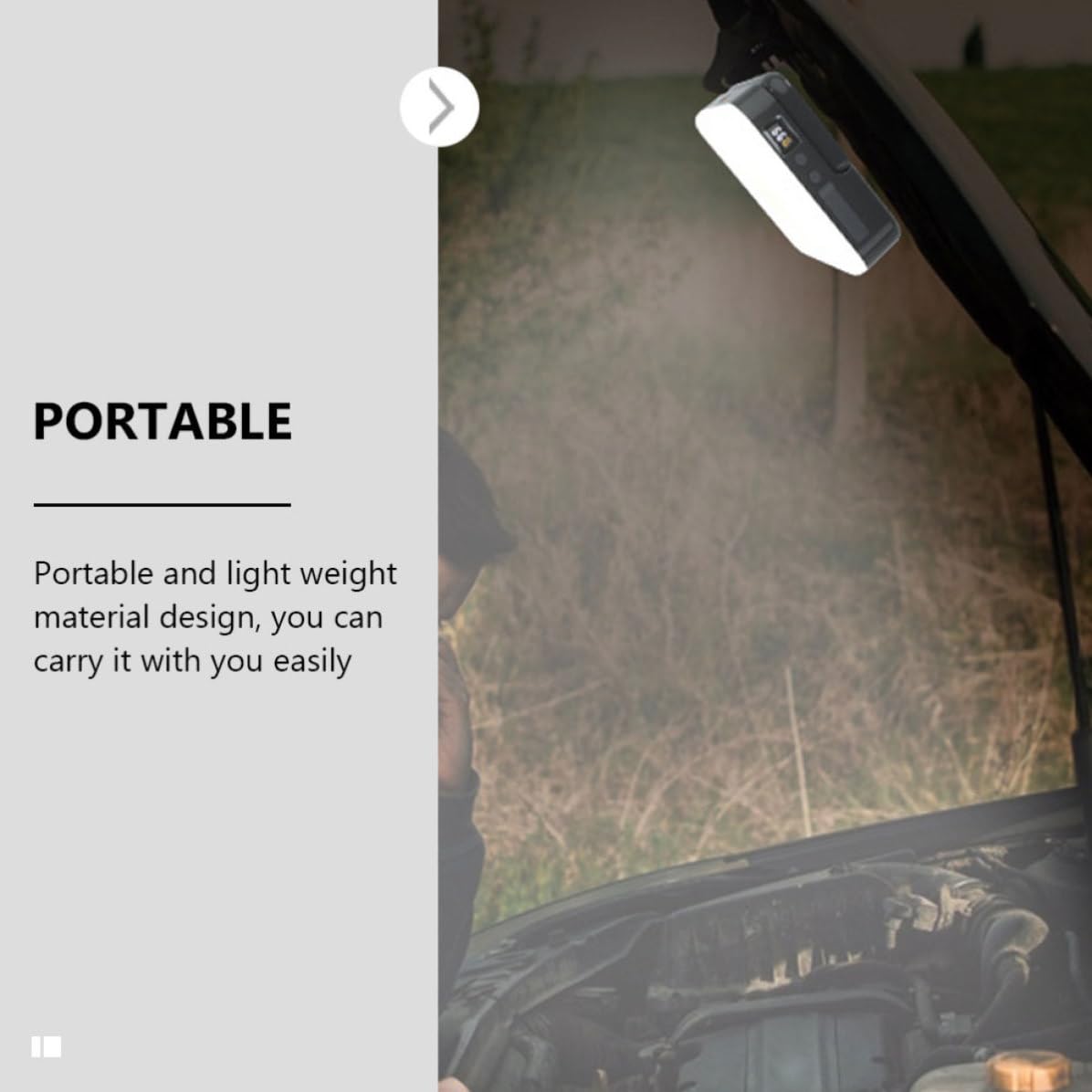 Lanterna da Campeggio LED Portatile Multiuso 13500mah Abs Nero | Ipx5, Doppia Uscita Usb, 1000lm, per Emergenze e Viaggi Outdoor