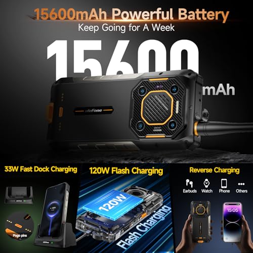 Image of Ulefone Armor 26 Ultra WT 5G Rugged Phone, MTK Dimensity 8020 24GB+512GB, 200MP Quad Camera, 15600mAh(120W), 33W Dock Charging, 121dB Speaker, 6.78 inch FHD+ Corning Gorilla Screen, Android 13