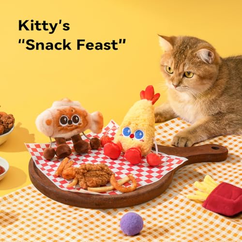 Petgravity Jumpy Shrimp Taiyaki Motion-Activated Cat Toy (2-pack) — view 2
