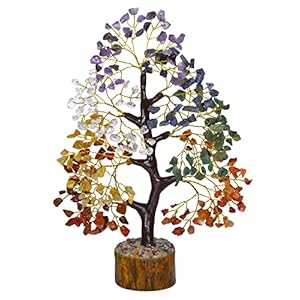 NARIBABU Seven Chakra Tree – Gemstones and Crystals – Chakra Tree of Life – Spirtual Things – Meditation Accessories – Crystal Energy – Spiritual Gifts – Gem Tree – Healing Crystals – Feng Shui Tree