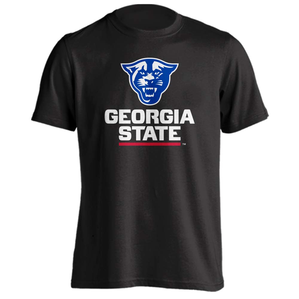 Sport Your Gear Georgia State University Panthers Head Athletic Wordmark Short Sleeve T-Shirt - (Black, L)
