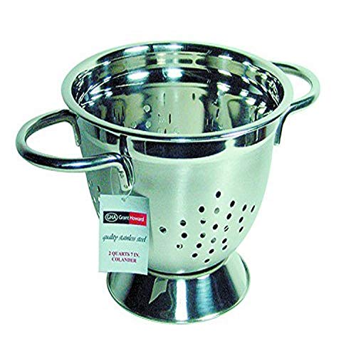 Grant Howard Stainless Steel Elegant Small Colander, 7", Silver #TOP28