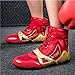 SDEQA Mens Wrestling Boxing Shoes Anti-Slip Breathable Weightlifting Bodybuilding Boots Fashion Fitness Trainers,Red,7