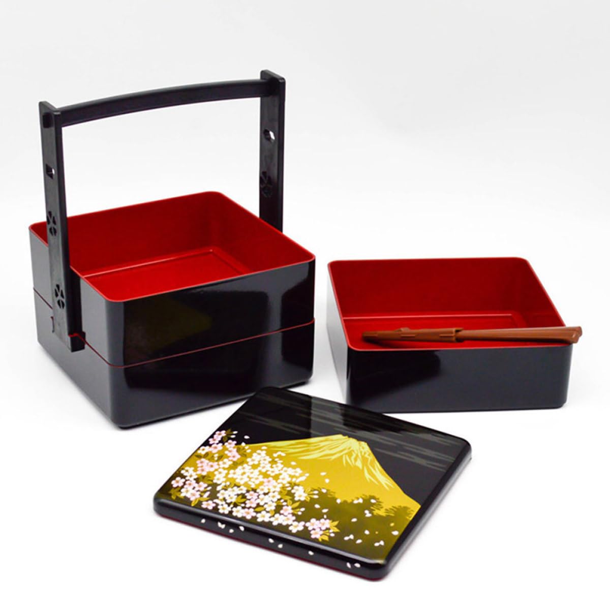Boîte Bento Japonaise Niveaux Abs Boîte Lunch Sushi Élégante et Pratique Conteneur Alimentaire Sécurisé pour Pique- et Transport de Repas