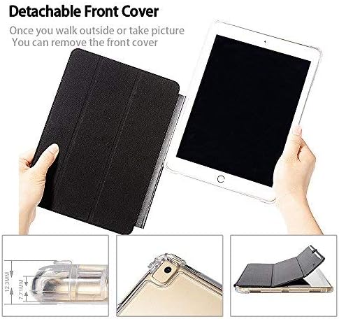 Valkit for New iPad Pro 12.9 2017 Cover, iPad Pro 12.9 Case, Apple iPad Pro 12.9 Inch 2015 Folio Smart Folio Stand Protective Heavy Duty Rugged Armor Cases with Apple Pencil Holder, Black