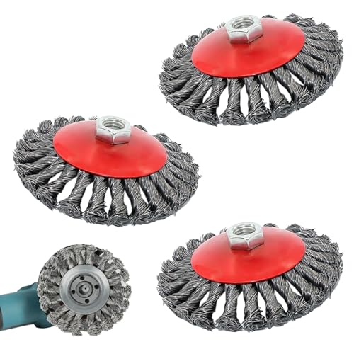 3 cepillos de alambre para amoladora angular: diámetro de 125 mm,...