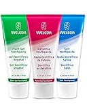 Weleda Plant-Rich Toothpaste 3-Piece Set: Salt Toothpaste, Plant Gel Toothpaste and Ratanhia Toothpaste- 2.5 fl oz each