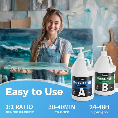 Image of OSBANG Epoxy Resin, 4 Gal Clear Casting and Coating Kit